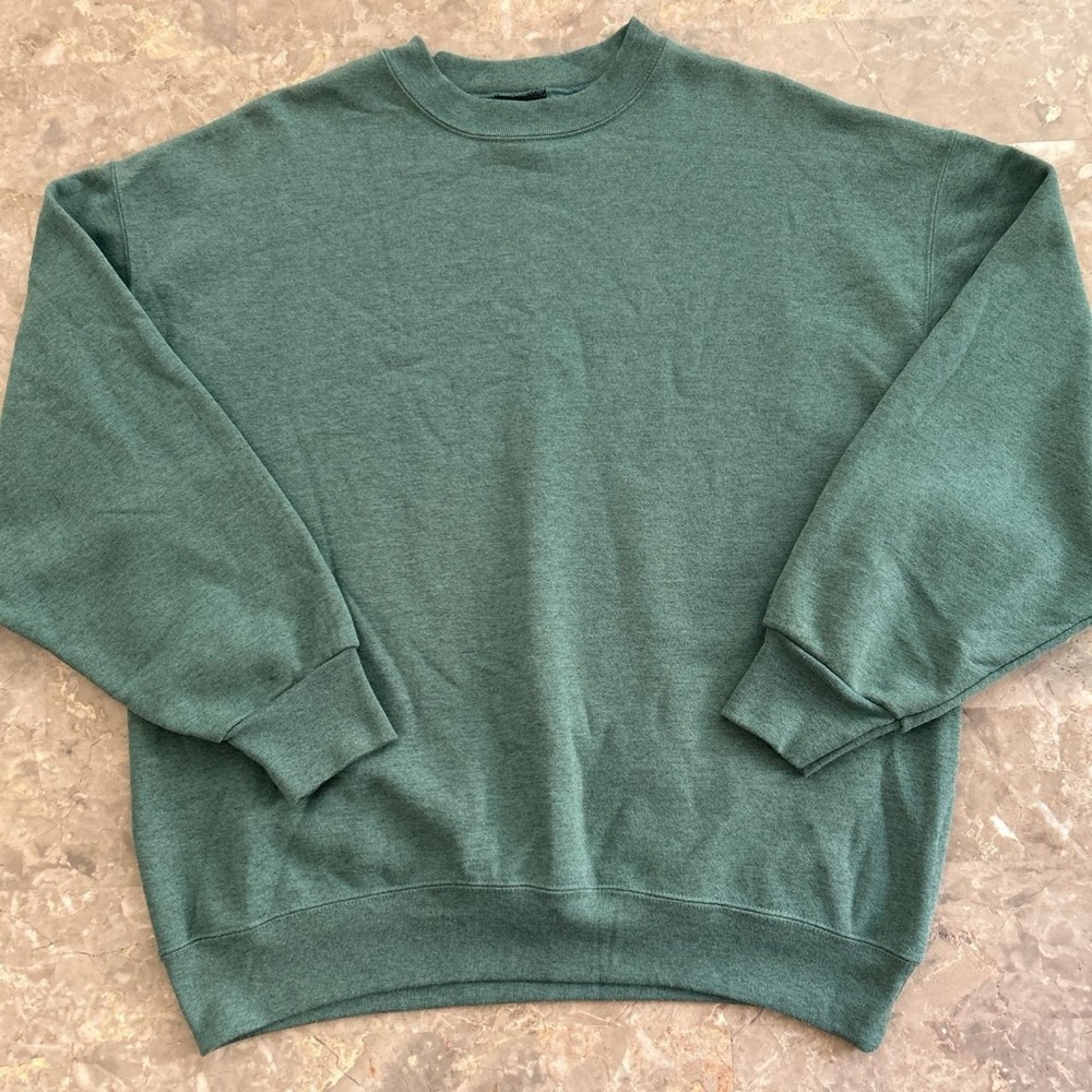 Vintage 90s Signal Sport Blank Crewneck USA Green XL 24.5x27.5
